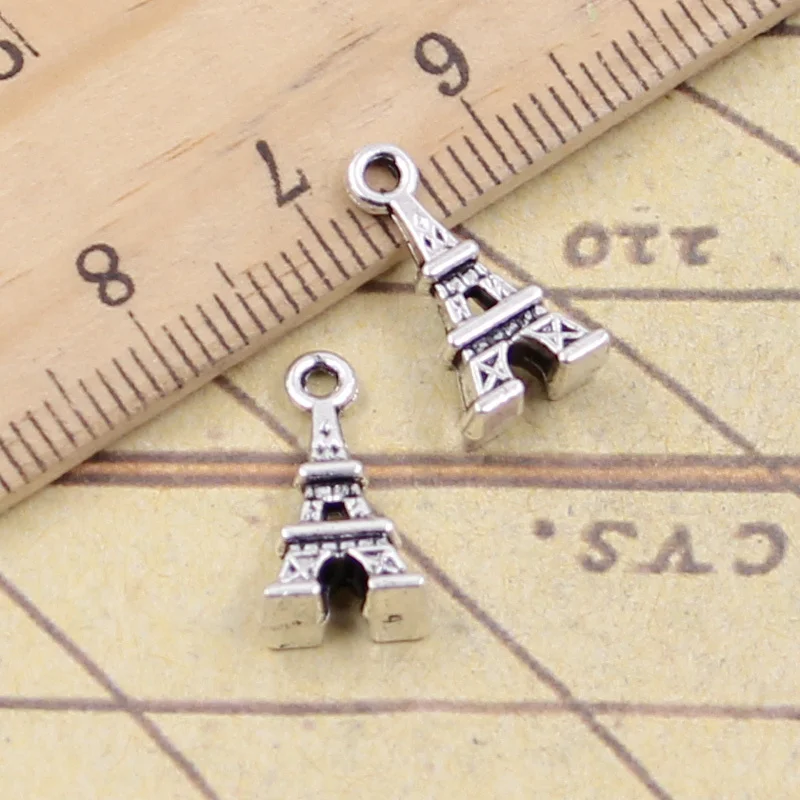50pcs Charms Eiffel Tower Paris 15x8mm Tibetan Bronze Silver Color Pendants Crafts Making Findings Handmade Antique DIY Jewelry | Украшения
