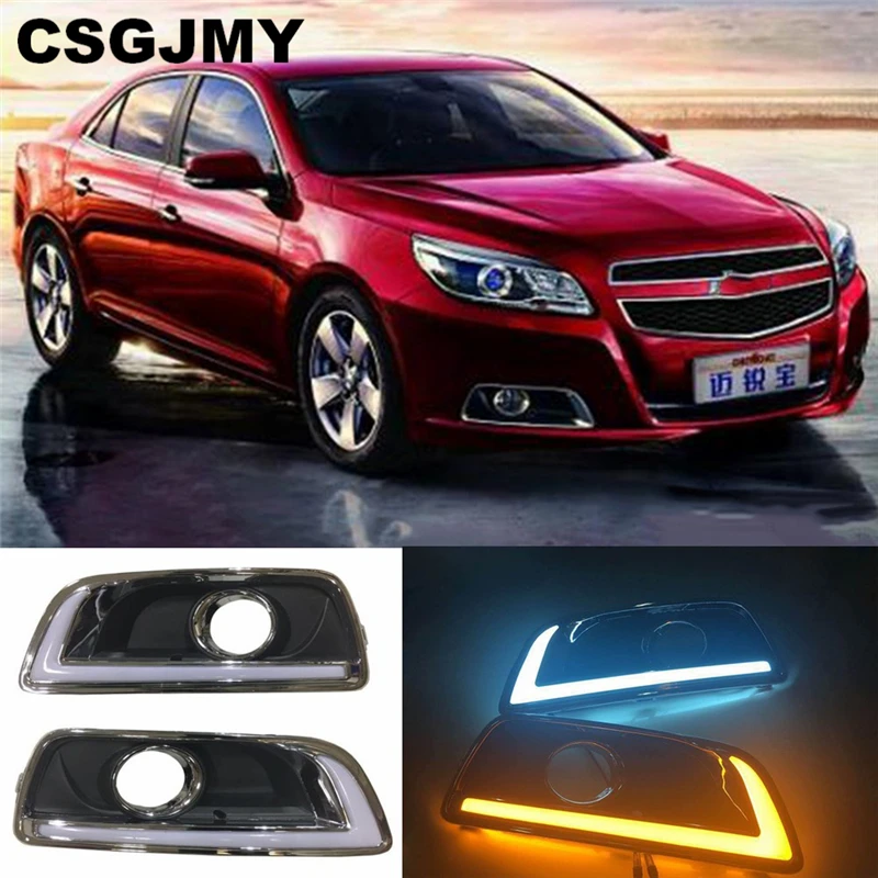 

2PCS LED For chevrolet Malibu 2011 2012 2013 2014 2015 Driving DRL Daytime Running Light Daylight Turn Signal With Night Blue