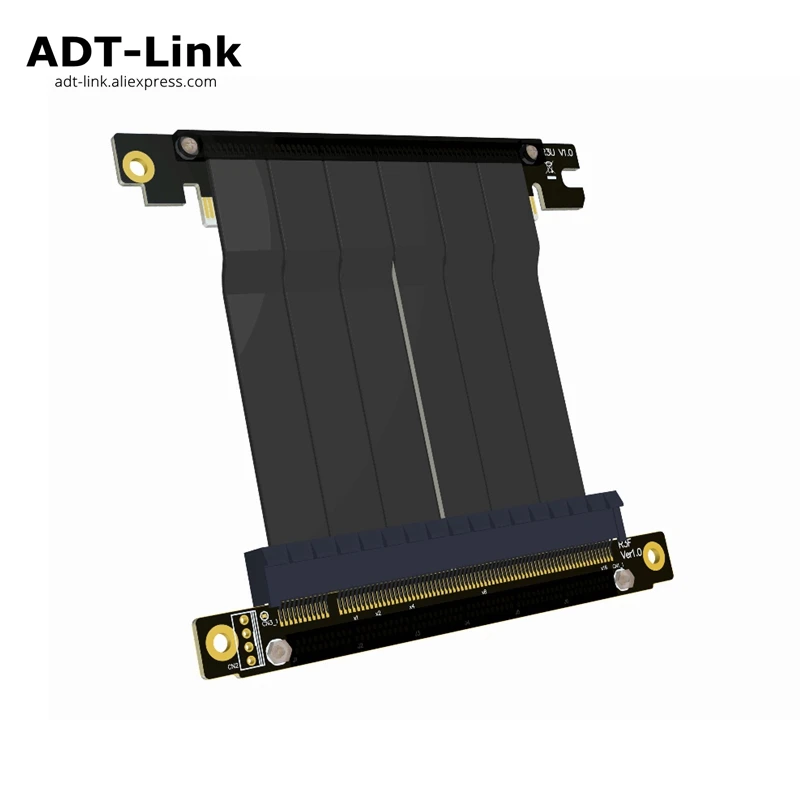 Кабель адаптер PCIe x16 видеокарта с углом 90 градусов для материнской платы ITX мини