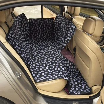 

Pet carriers Oxford Fabric Paw pattern Car Pet Seat Covers Waterproof Back Bench Seat Travel Accessories Car Seat Covers Mat