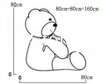 160 см 5 цветов Большой размер плюшевый мишка плюшевые игрушки мягкие игрушки Размер жизни Самая низкая цена подарки на день рождения