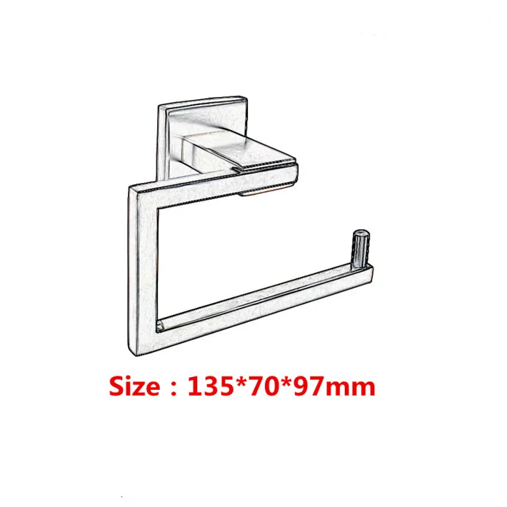 304 держатель для туалетной бумаги из нержавеющей стали, держатель для туалетной бумаги в рулоне, квадратное полотенце, аксессуары для ванной комнаты, матовый никель