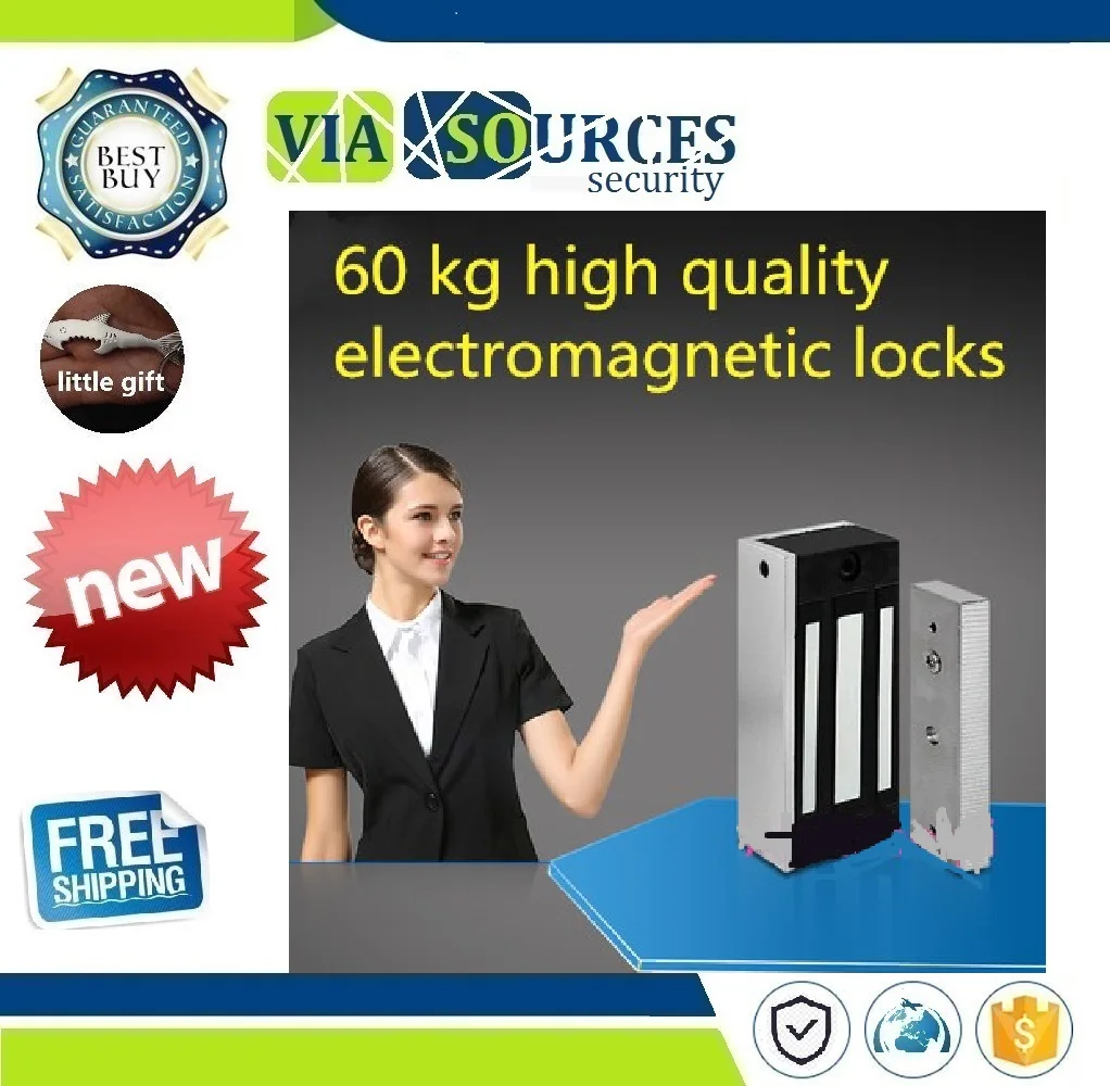 

High quality entrance guard 60KG magnetic lock 60 kilogram magnetic lock 12V 24V Electromagnetic lock escape room escape prop