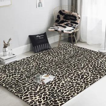 

Europe Leopard print Grayish white Tiger skin Grain Carpet customize Bedroom rug living room kitchen bathroom non-slip mat