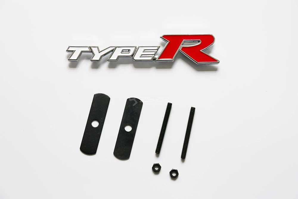 For Honda 3D Metal Racing Front Hood Grill Grille Badge Emblem TYPE-R Logo