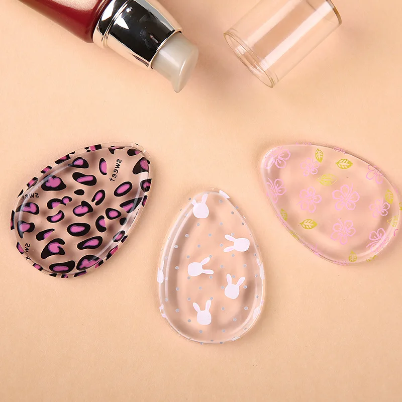 

Silicone Makeup Sponge Jelly Powder Cream Puff Waterdrop Silisponge Face Foundation Blender Leopard Glitters Make Up Tool Beauty