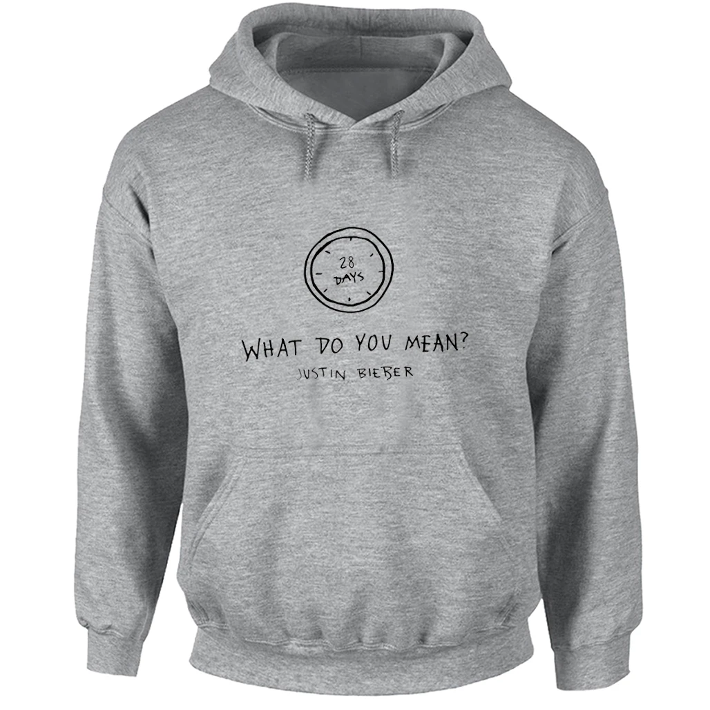 28 Days What Do You Mean Justin Bieber Hoodie Men Women Boy Girl Hip Hop Sweatshirt Spring Autumn Winter Jacket Personality Tops