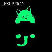 DIY милый креативный котенок кошка светящееся Серебристое свечение переключатель обои для дома