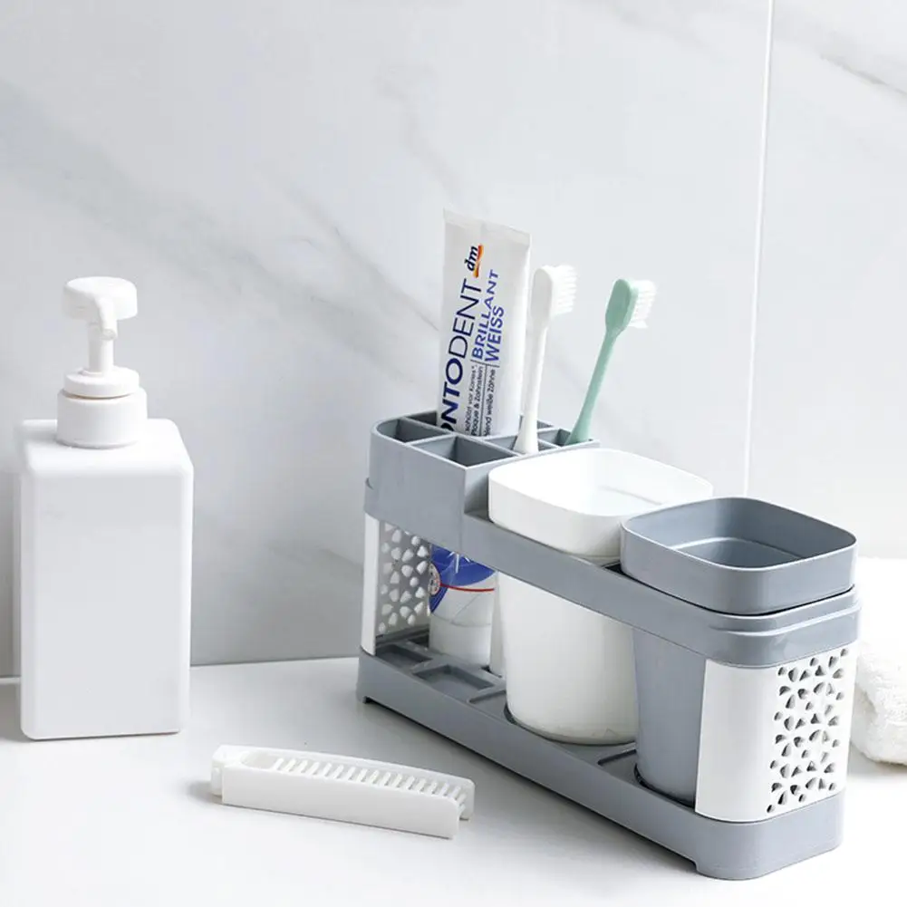 

Adeeing Bathroom Wash Cup Holder Suits for Toothbrush Toothpaste Storage