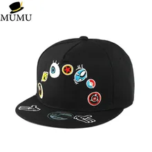 Classic 5 panels cotton snapback 3d god eyes plastic patch mens flat brim baseball cap hip hop hat and cap for men and women