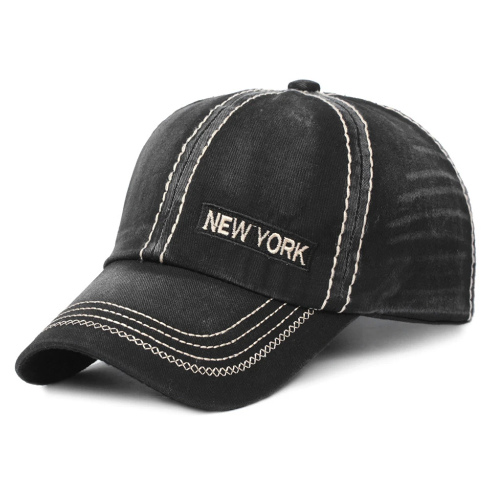 Drop shipping vintage denim baseball cap NEW YORK embroidery unisex cap