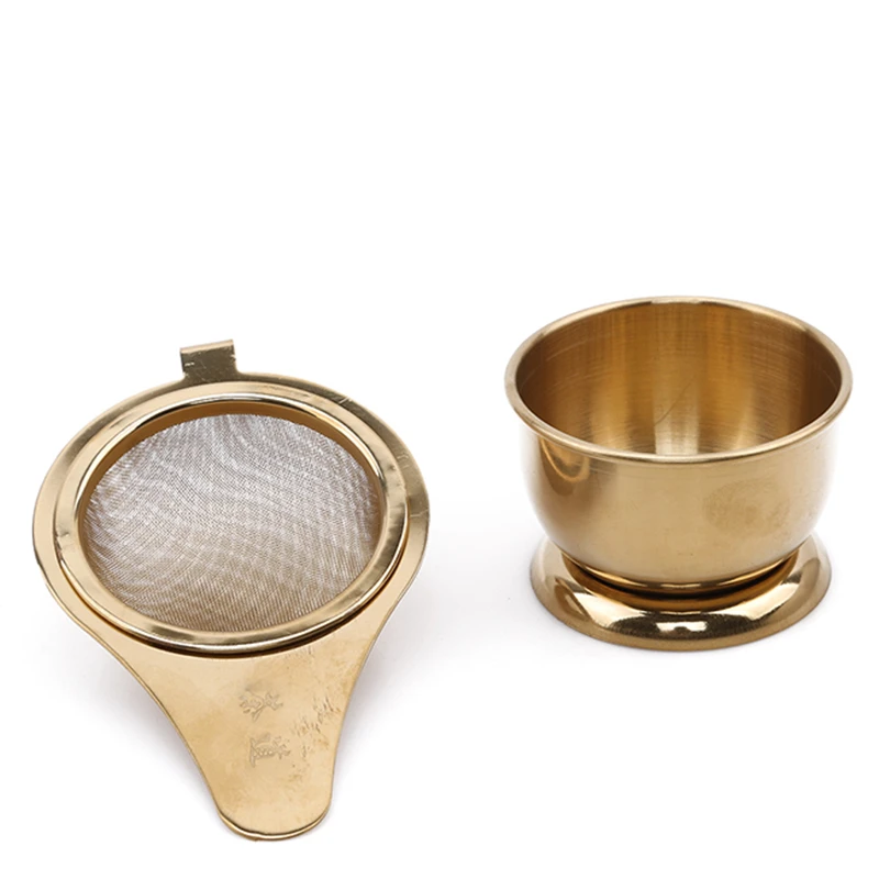 2pc/Set Mesh Tea Infuser Reusable Tea Strainer Teapot Stainless Steel