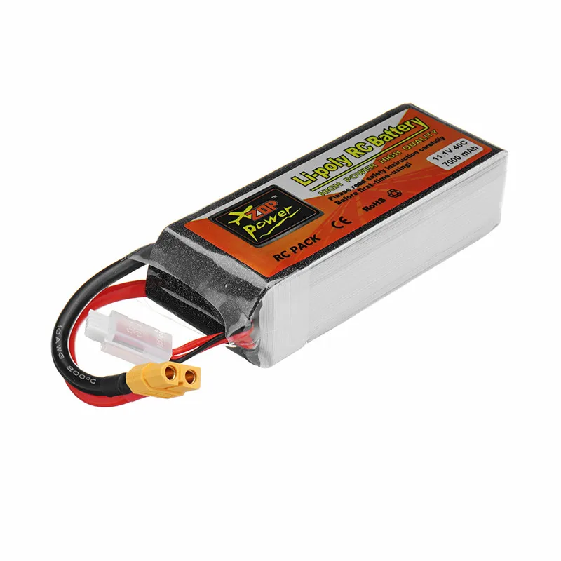 ZOP мощность 11,1 V 7000mah 40C 3S Lipo аккумулятор Перезаряжаемый W/XT60 Разъем для RC квадрокоптера автомобиля запасные части Асса