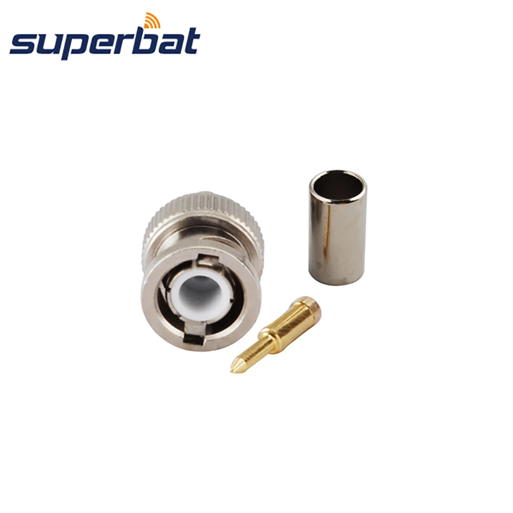 Superbat BNC припой штекер обжимной для KSR195 RG58 RG142 RG400 кабель прямой RF разъем|plug male|plug