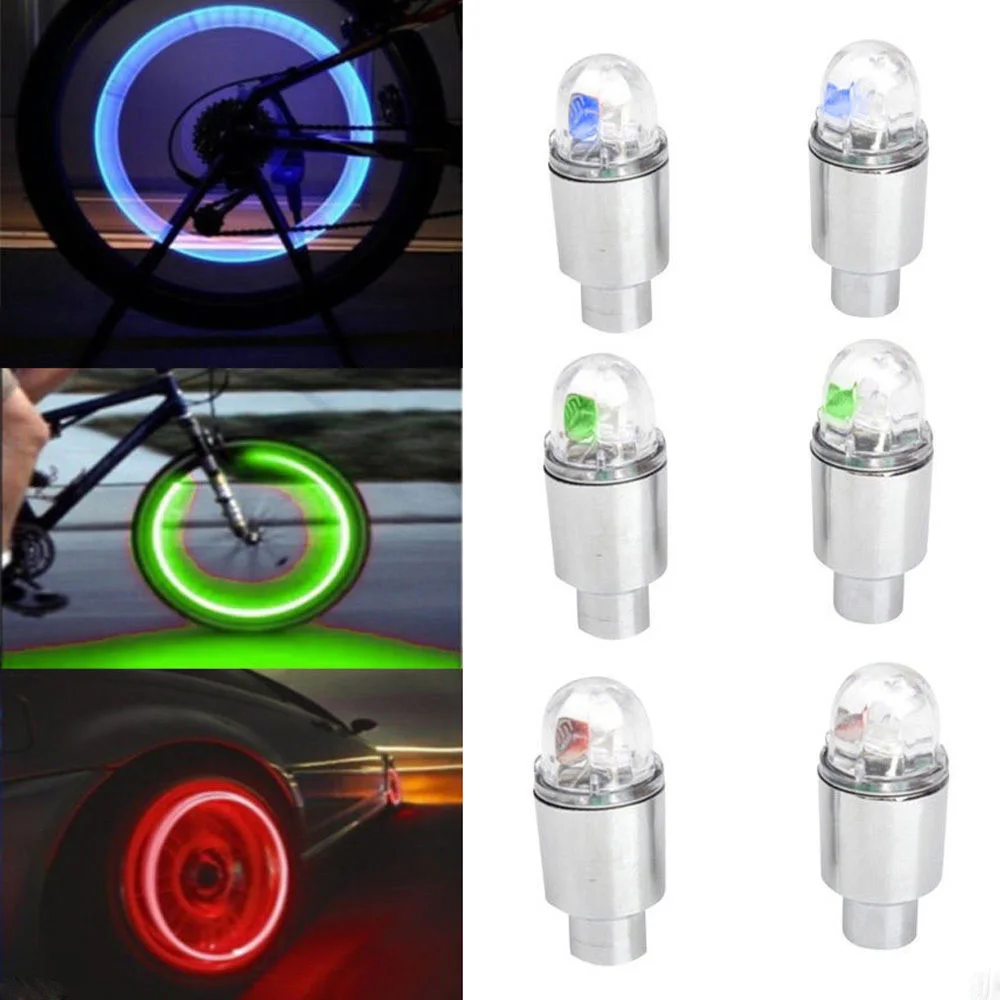 1pc Bicycle cycling Tire valve light Car motor wheel Bike LED light bulb Lamp