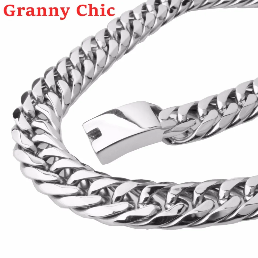 Granny Chic Miami кубинские цепи для мужчин ювелирные изделия в стиле хип хоп Серебряный