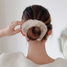 HUANZHI, новинка, органза, шелк, Прозрачная Марля, эластичные резинки для волос, конский хвост, держатель, веревка, аксессуары для волос для женщин и девушек