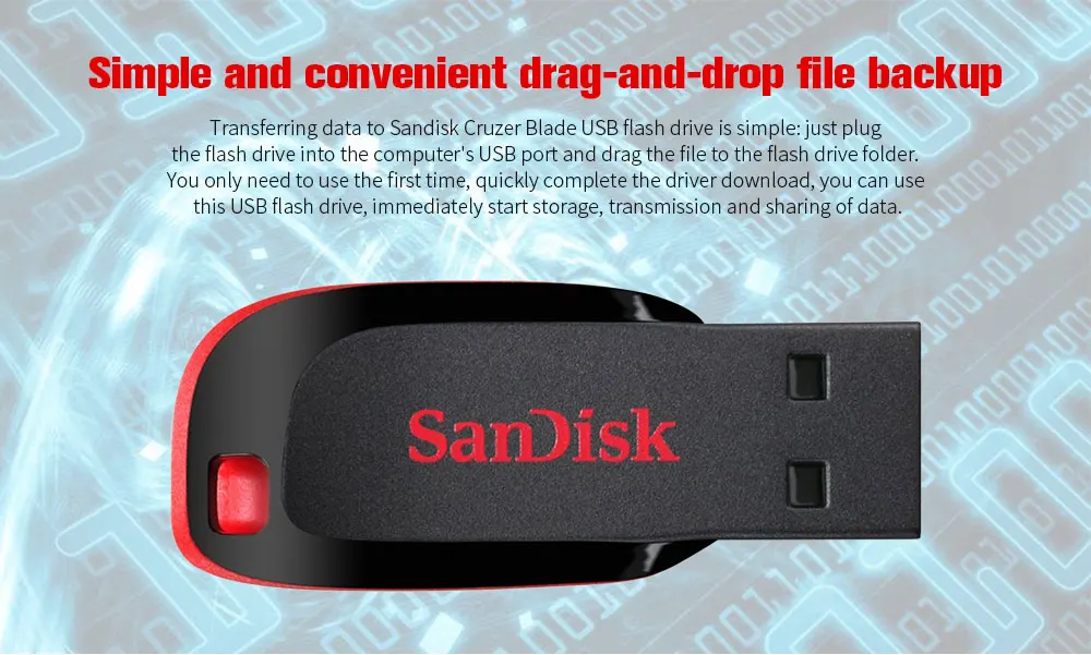 SanDisk USB флешка лезвие Форма U диска 4ГБ 8ГБ 16ГБ 32ГБ 64ГБ 128 ГБ флэшки USB 2,0 Memory Stick SDCZ50 для планшета и телефона