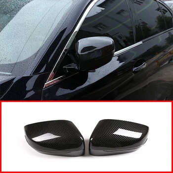 

2Pcs Carbon Fiber ABS Car Rearview Mirror Cap Cover Trim For BMW 5 7 Series G30 G11 G12 6 Series GT 2018-2019 Car Accessories