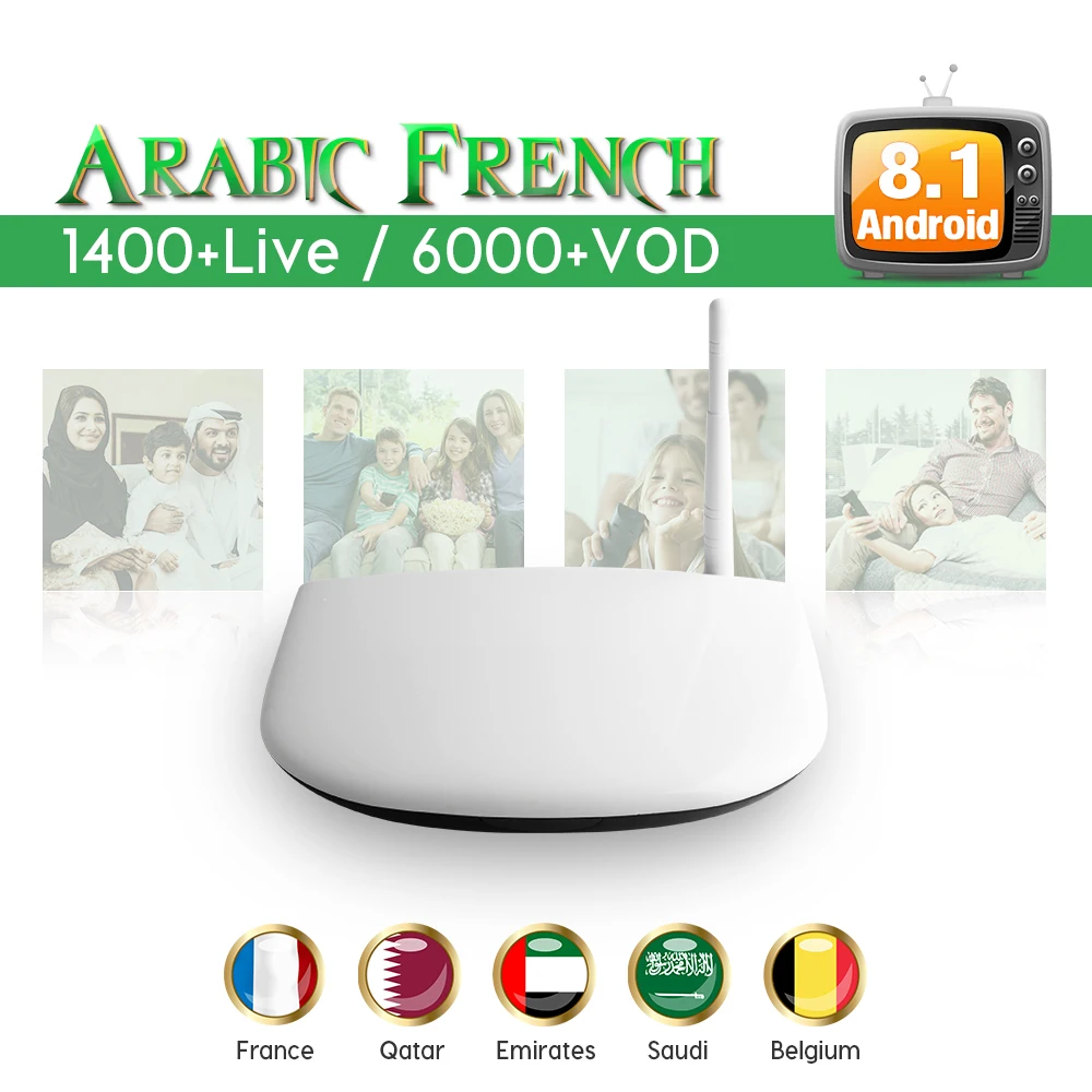

Arabic IP TV Box Android 8.1 with QHDTV IPTV Subscription 1 Year IPTV France Arabic Belgium Spain Italia Morocco Netherlands
