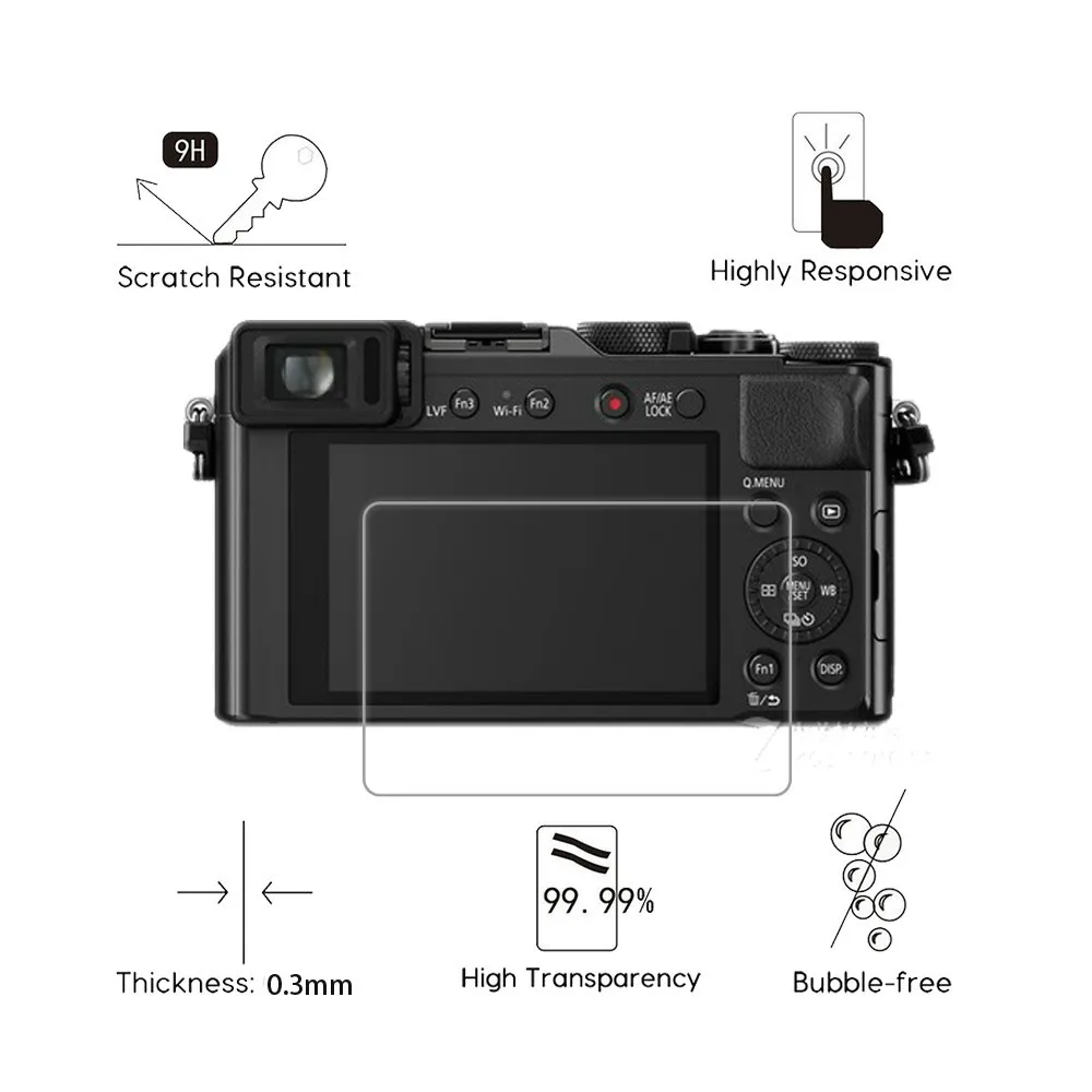 Для Panasonic Lumix DMC LX10 LX15 LX9 FZH1 LX100 0,3 мм 2.5D 9H прозрачная защитная пленка из закаленного стекла для цифровой камеры