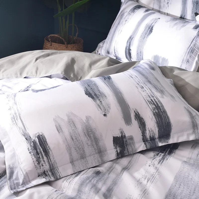 Наборы постельного белья скандинавские покрывала кровати 150 краткое стиль Геометрические одиночные кровати набор королева ковровое покрытие с наволочкой 3 шт 80003