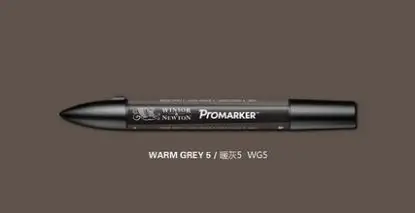 Winsor& Newton ProMarker двойной наконечник графический маркер-серый и черный - Цвет: Warm Grey 5