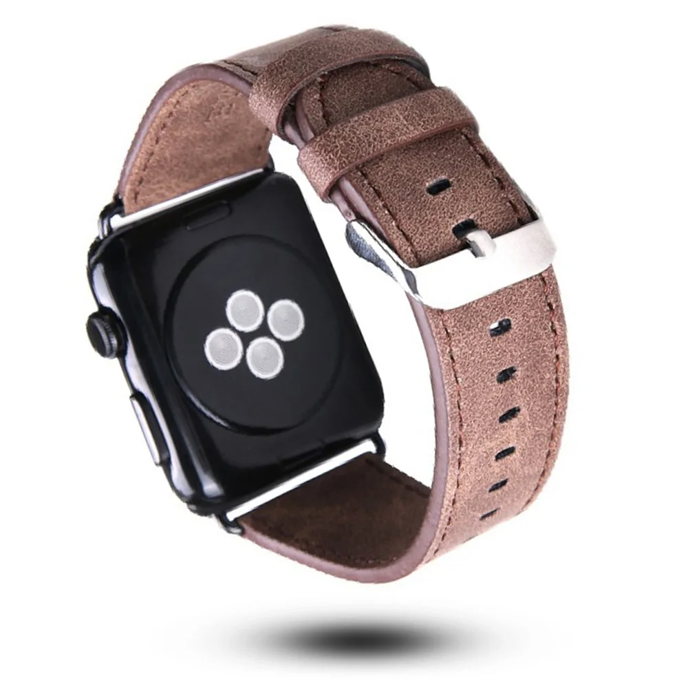 Кожаный ремешок FOLOME для Apple Watch SE Band 40 мм 44 38 42 классический браслет в стиле ретро