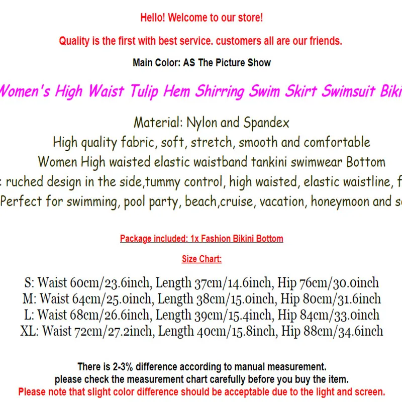 Fashion Casual Slim Solid Summer Women High Waist Swim Bottoms Beach Swimsuit Hem Drawstring Bikini Skirt Summer Clothes