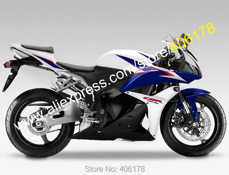 Для Honda CBR600RR F5 2009 2010 2011 2012 CBR 600 RR 09 10 11 12 сине белые Черный ABS обтекатель комплект