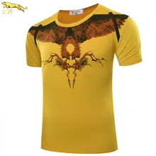 EA 2016 Hot Sale Brand Clothing Fashion Casual T-shirt Men Cotton Creative eagle funny Print tshirt homme hip hop swag Tops&Tees