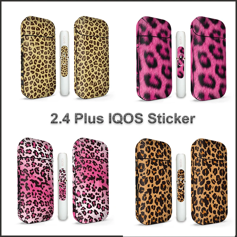 

12 Colors Leopard Design 3M Printing Label Sticker For IQOS 2.4 Plus Protective Skin Cover Film