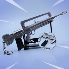 

Fortnight Keychain Toy Battle Royalen Action Figure From FORTNIGHT Famas Rifle Weapon Model Alloy Weapons Gift