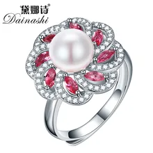 2016 Venta Caliente 925 Anillo de Plata Esterlina Para Las Mujeres Negro anillo 8-9mm Genuino Perlas de Agua Dulce de La Joyería de Regalo de Alta Calidad caja