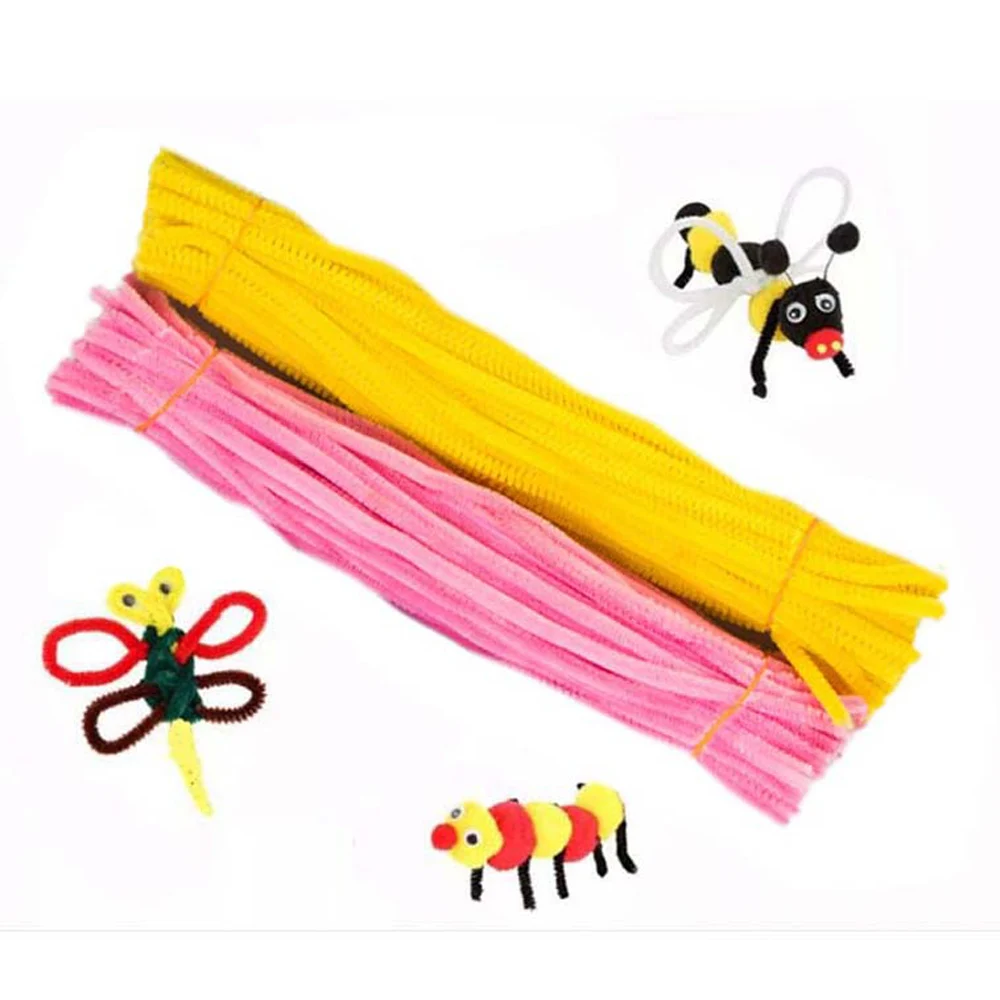 100 шт Монтессори материалы шениль детские развивающие игрушки ремесла для детей красочные трубы очиститель ручной работы DIY игрушки