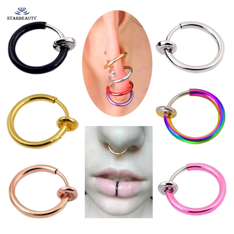 Piercing de Nez Nez Anneau Clip On Nez Pince Oreille Faux Piercing Bijoux