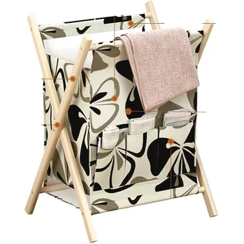 

Foldable Dirty Clothes Storage Basket Wooden Frame Laundry Baske BabyToy Cosmetics Organizer Toiletries Box Large Laundry Hamper