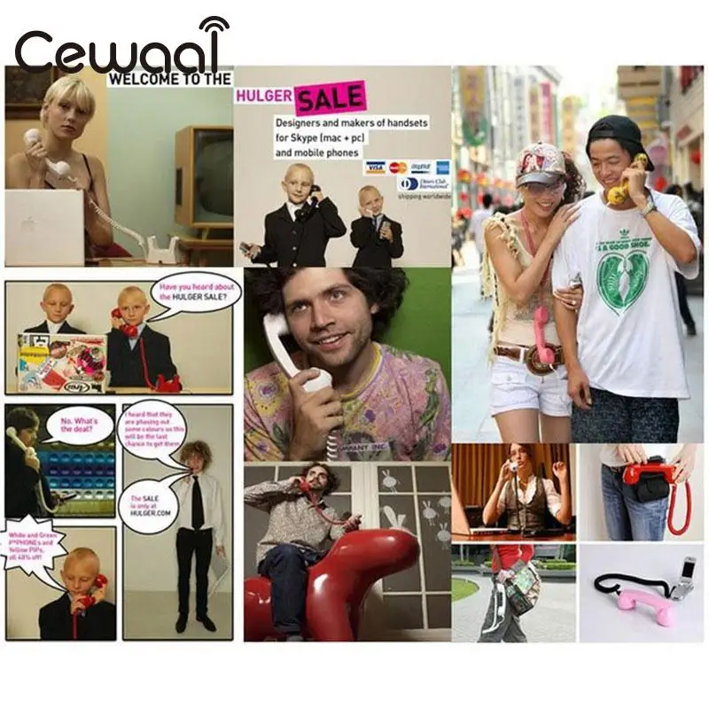 Cewaal Retro Wired Anti-radiation Headset 3.5mm Mic Cell Phone Handset Fancy Gifts for Mobile Phones Receiver Tablet PC Cewaal Retro Wired Anti-radiation Headset 3.5mm Mic Cell Phone Handset Fancy Gifts for Mobile Phones Receiver Tablet PC