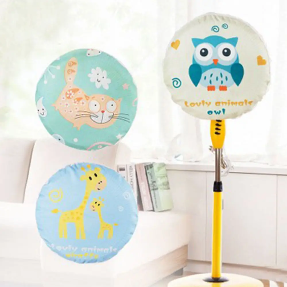 

1 Pc Fan Cartoon Dust Cover Round Electric Dustproof Floor Fan Protection Case Dustproof Round Accessories Home Storage Supplies