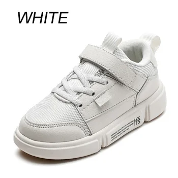 autumn Kids Sneakers Children Shoes Breathable Boys Casual Shoes Girls Trainer FlyKnit white sport shoes for girl running shoe - Цвет: Белый