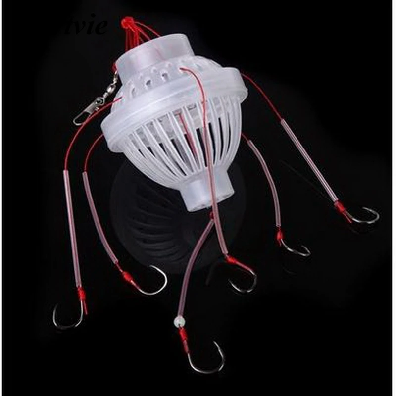 

Vertvie Fishing Tackle Sea Box Hook Monsters with Six Strong Carbon Steel + Plastics Carp Spherical Explosion Hooks Tools 2019