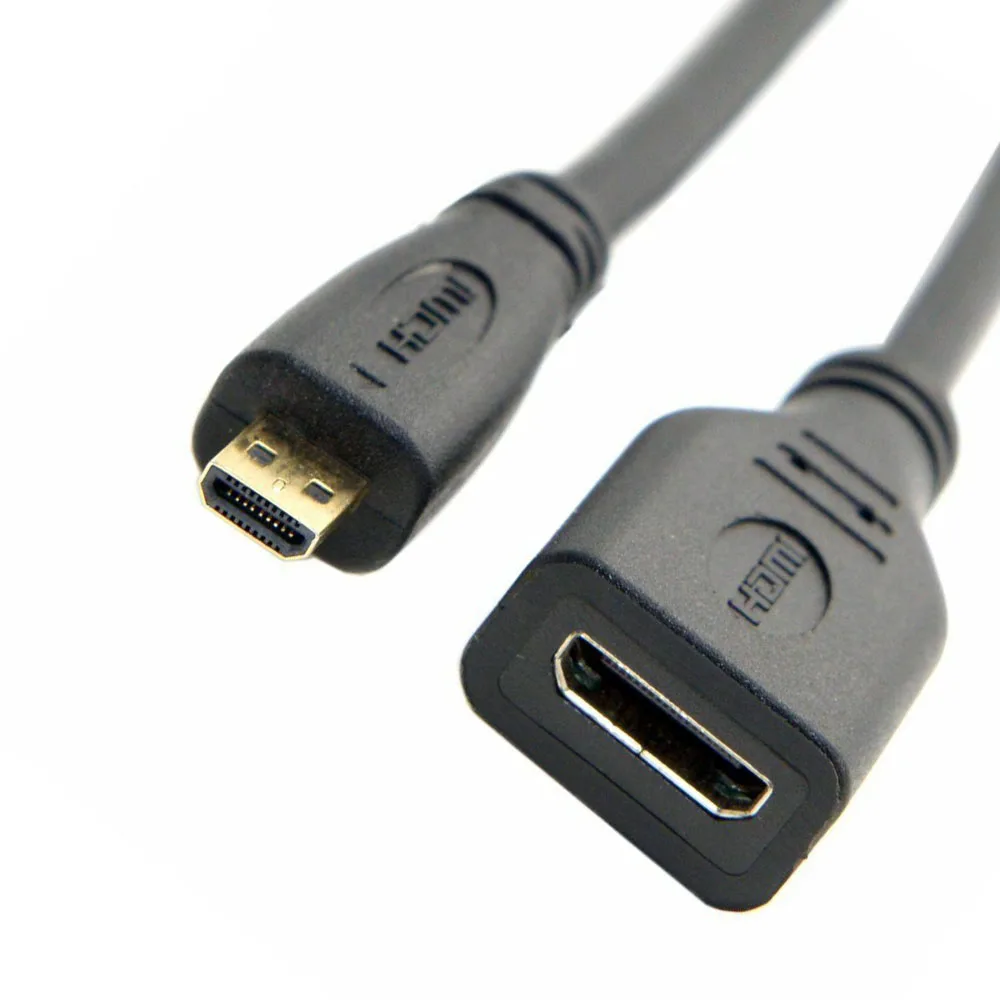 Кабель адаптер Micro HDMI тип D Папа A мама преобразователь папа Разъем 1080P для