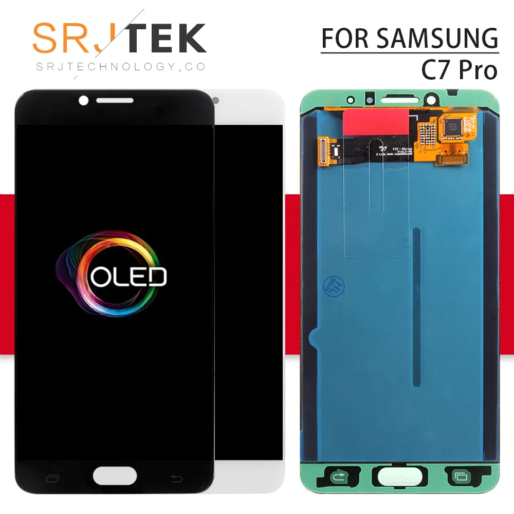 

OLED/TFT For SAMSUNG Galaxy C7 Pro Display LCD Touch Digitizer Sensor Glass Assembly Frame For Samsung Galaxy C7 Pro C7010 LCD