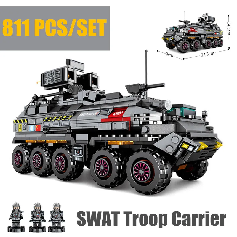

New Wandering Earth CN171 Troop Carrier Military fit Swat Military Technic Army Truck Building Blocks Bricks toys gift