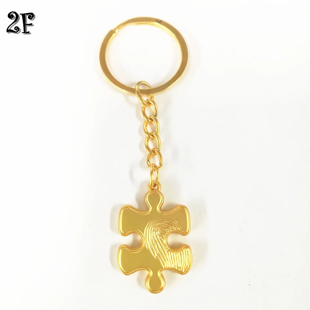 ABA Game The Fifth Personality Keychains Jigsaw Pieces Logo Gold ABA Game The Fifth Personality Keychains Jigsaw Pieces Logo Gold