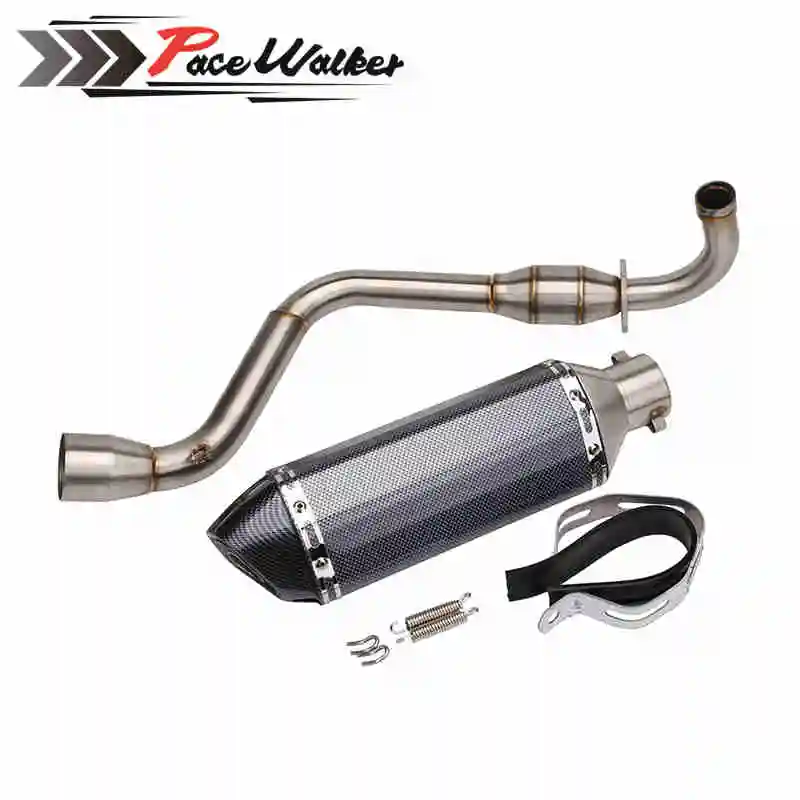 

51mm carbon universal Motorcycle exhaust pipe+Exhaust System Vent Pipe Stainless Fit for HONDA MSX 125