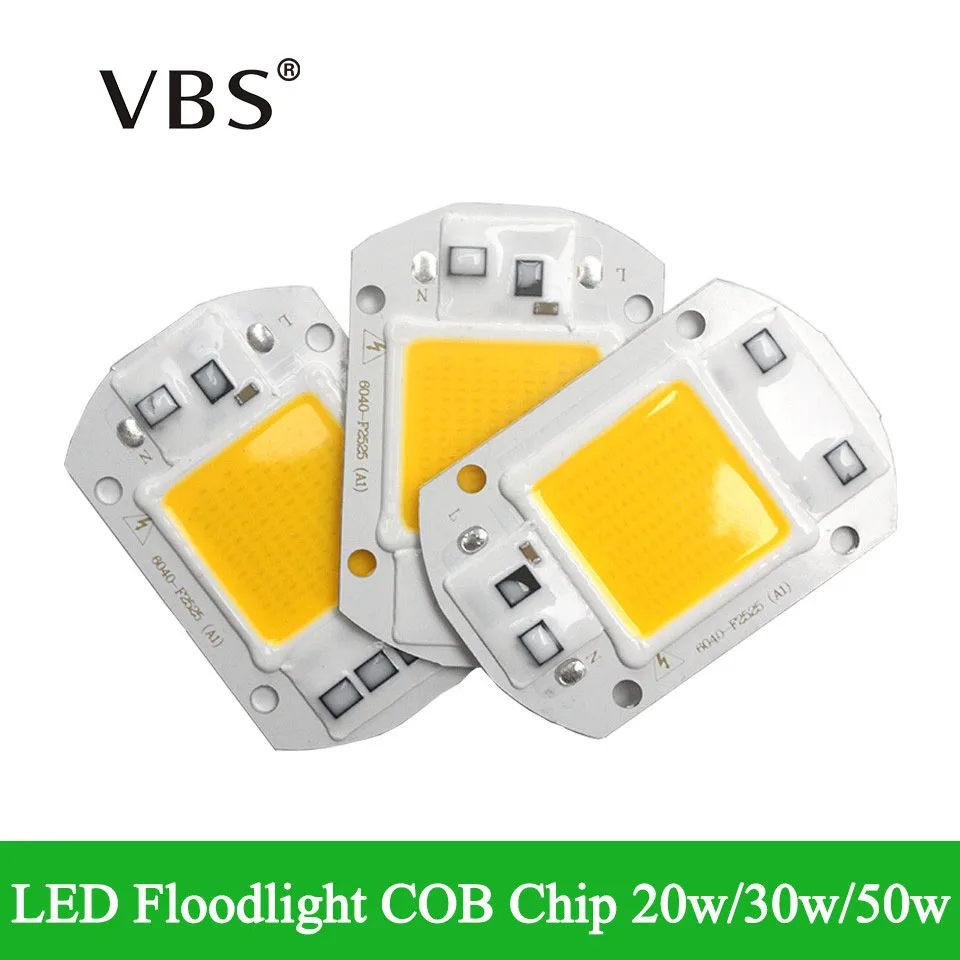 

4 Pcs High luminous flux IP65 LED COB chip 20w 30w 50w Aluminum Smart IC Integrated Driver Fit for DIY Led floodlight AC110 220v