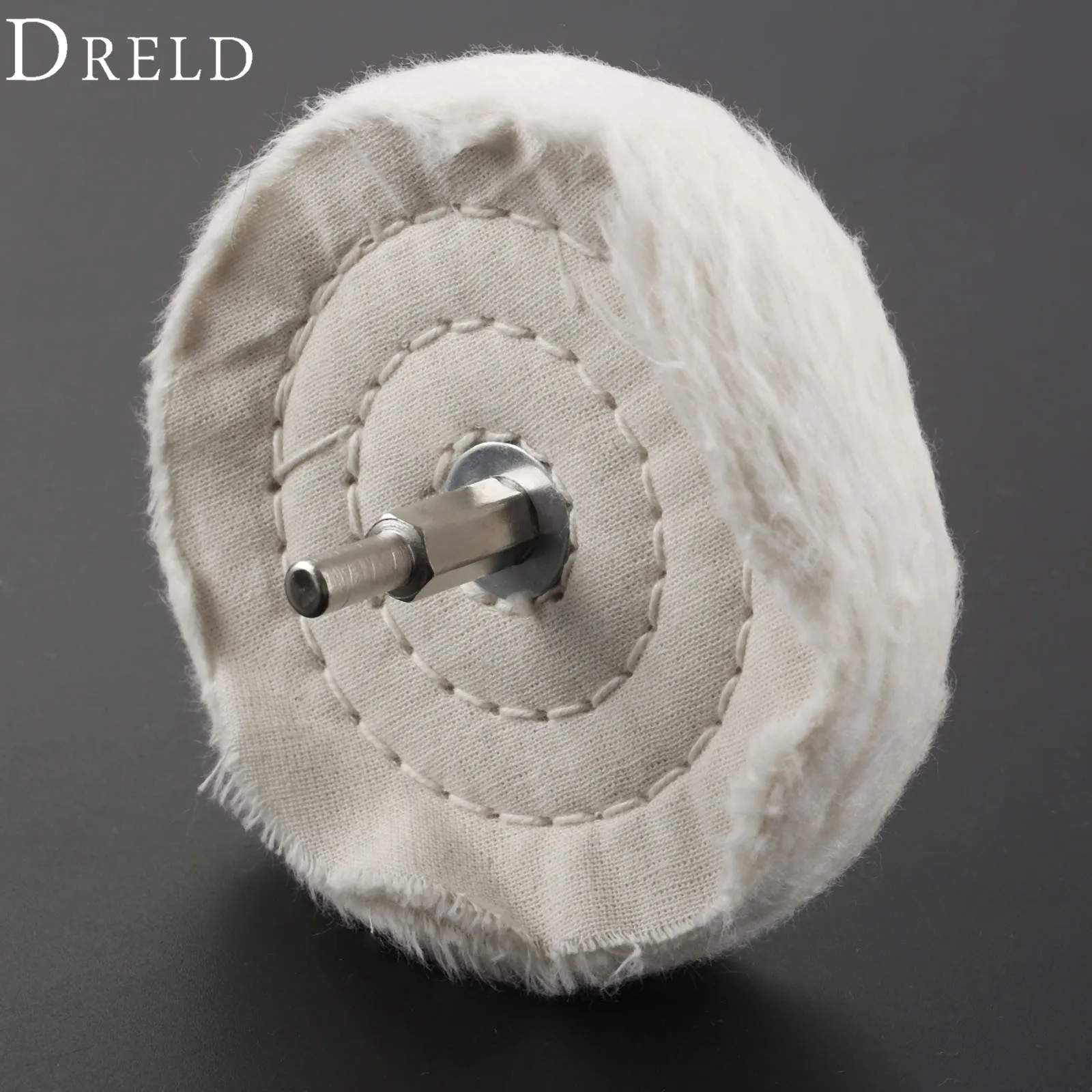 3mm Shank Cloth Polishing Wheel Wool Abrasive Grinding Mop For Rotary Tools 10x