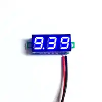 20ピース/ロット新しい0.28 "スーパーミニデジタル表示電圧計ブルーled dc 3.5-30ボルトボルト電圧パネルメータバッテリモニタ