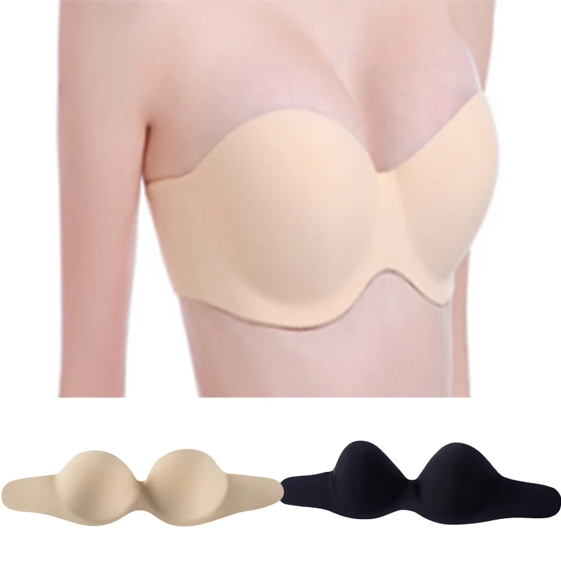 DODOING Strapless Invisible Bras Seamless Bra Sexy Push Up Soft Comfortable Women Ladies Dress Wedding Party Underwear